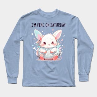 Fine saturday rabbit Long Sleeve T-Shirt